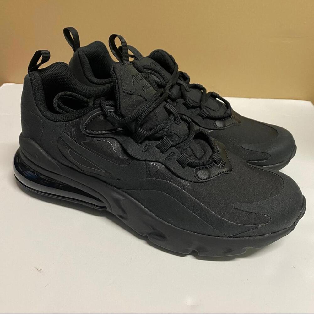 Nike Air Max 270 React Black/Black 7y (GS) Shoes Sneakers BQ0103 004 NO BOX